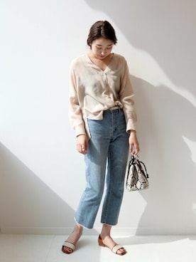 「MAISON BOINET（メゾンボワネ）のアイテム」を使った、watanabeさん（レディース・161cm）の夏コーディネート