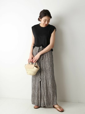 「RAINBOW SANDALS（レインボーサンダル）のアイテム」を使った、watanabeさん（レディース・161cm）の夏コーディネート