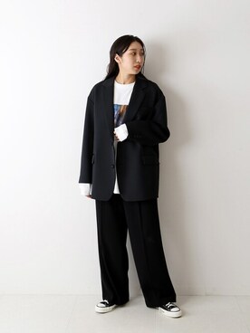 「SILENT POETS（サイレントポエツ）のアイテム」を使った、watanabeさん（レディース・161cm）の秋コーディネート