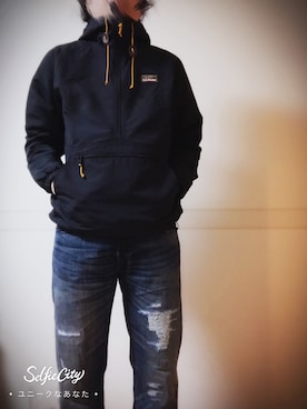 「L.L.Bean（エルエルビーン）のアイテム（マウンテンパーカー）」を使った、あぽろさん（メンズ・178cm）の秋コーディネート