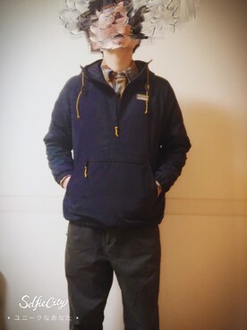 「L.L.Bean（エルエルビーン）のアイテム（マウンテンパーカー）」を使った、あぽろさん（メンズ・178cm）の冬コーディネート