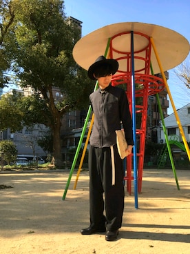 「アイテム（チョーカー、ブルー系）」を使った、けんとさん（メンズ・175cm）の春コーディネート