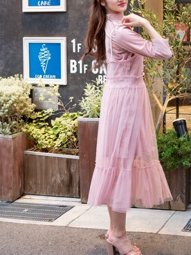 「Chuu」｜「アイテム（ワンピース/ドレス）」を使った、えりすんさん（レディース・155cm）の夏コーディネート