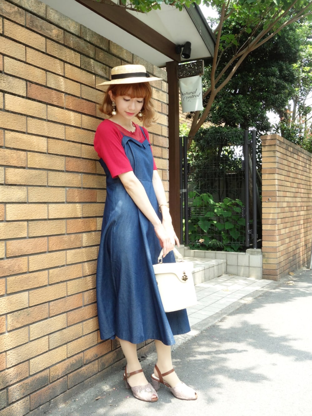 フラワー刺繍ストローサンダル/an another angelus □単色フラワー刺繍メッシュサンダル⁄an another angelus [49BA02c003