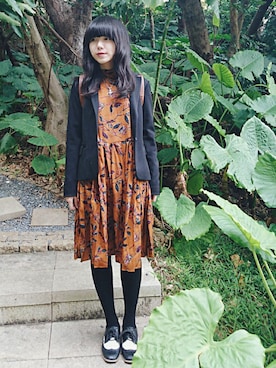 「BROWN」｜「アイテム（その他シューズ）」を使った、shiroさん（レディース・156cm）の冬コーディネート