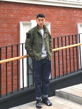 「MADNESSのアイテム（ジャケット/アウター）」を使った、nonameさん（メンズ・178cm）の冬コーディネート
