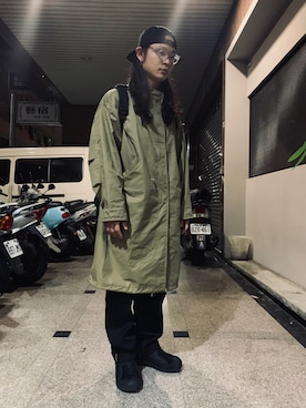 「KEEN（キーン）のアイテム（その他シューズ）」を使った、Stanley Chihさん（メンズ・171cm）の春コーディネート