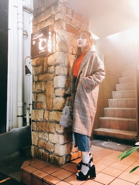 虾子和粥さん(レディース・162cm)の冬コーディネート