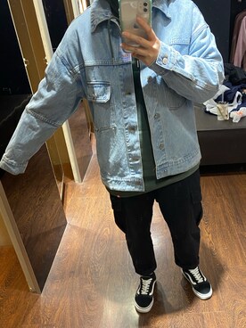 「5（ファイブ）のアイテム（デニムジャケット）」を使った、hamboboさん（レディース・153cm）の春コーディネート