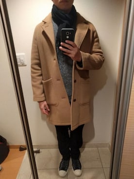 がんばるパパさん（メンズ・182cm）の冬コーディネート