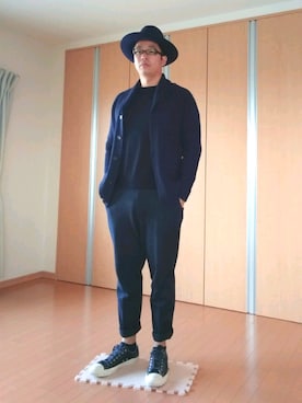 「ニットカーディガン」｜がんばるパパさん（メンズ・182cm・30代）の秋コーディネート