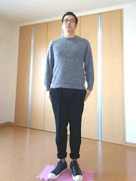 がんばるパパさん（メンズ・182cm）の冬コーディネート