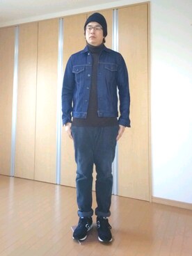 「Johnbull Private labo（ジョンブルプライベートラボ）のアイテム（デニムジャケット）」を使った、がんばるパパさん（メンズ・182cm）の春コーディネート