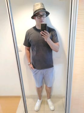 「KIJIMA TAKAYUKI」｜「アイテム（チノパンツ）」を使った、がんばるパパさん（メンズ・182cm）の夏コーディネート