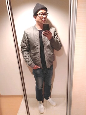 「SCOTCH & SODA（スコッチ アンド ソーダ）のアイテム（ジャケット/アウター）」を使った、がんばるパパさん（メンズ・182cm）の冬コーディネート