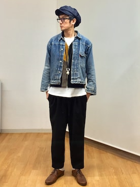 「レイヤードstyle」｜「アイテム（その他シューズ）」を使った、h.s.k.さん（メンズ・176cm）の冬コーディネート