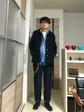 「PIECE MONTEE（ピエスモンテ）のアイテム」を使った、h.s.k.さん（メンズ・176cm）の冬コーディネート