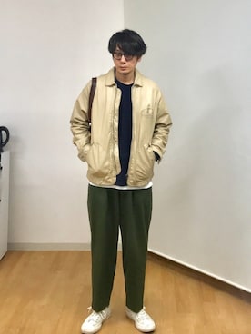 「GOODENOUGH（グッドイナフ）のアイテム（その他アウター）」を使った、h.s.k.さん（メンズ・176cm）の春コーディネート