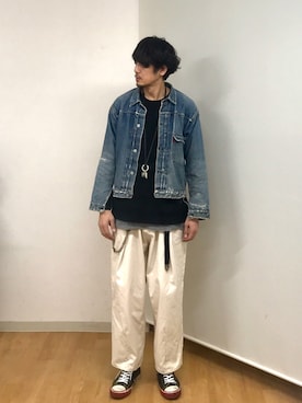 「Kafika（カフィカ）のアイテム」を使った、h.s.k.さん（メンズ・176cm）の春コーディネート