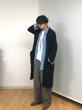 「YSTRDY's TMRRW（イエスタデイズトゥモロー）のアイテム（ブーツ）」を使った、h.s.k.さん（メンズ・176cm）の春コーディネート