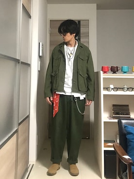 「YSTRDY's TMRRW（イエスタデイズトゥモロー）のアイテム（財布/小物）」を使った、h.s.k.さん（メンズ・176cm）の春コーディネート