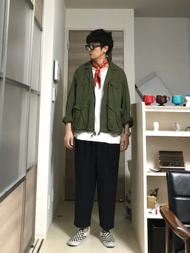 「時計」｜「アイテム（ジャケット/アウター）」を使った、h.s.k.さん（メンズ・176cm）の夏コーディネート