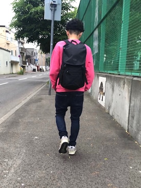 「AIGLE（エーグル）のアイテム（バッグ）」を使った、BOKUCHINさん（メンズ・165cm）の夏コーディネート