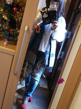 「one after another NICE CLAUP（ワンアフターアナザーナイスクラップ）のアイテム（パンプス）」を使った、まりちさん（レディース・155cm）の冬コーディネート