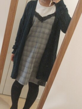 「ハロウィン」｜「アイテム（ジャンパースカート）」を使った、まりちさん（レディース・155cm）の秋コーディネート