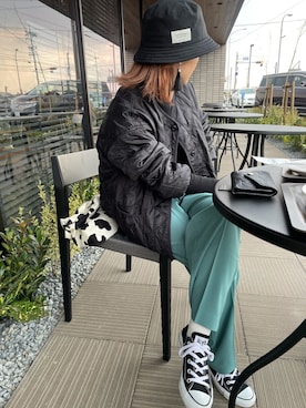 「TOGA PULLA（トーガ　プルラ）のアイテム（ピアス（両耳用））」を使った、oohaさん（レディース・152cm）の冬コーディネート