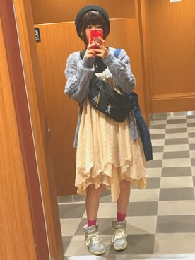 「ミカヅキモモコ（ミカヅキモモコ）のアイテム（ハンチング/ベレー帽）」を使った、みなかみさん（レディース・155cm）の秋コーディネート