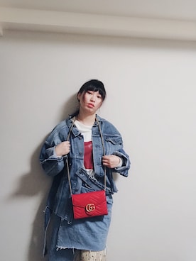 「STYLENANDA（スタイルナンダ）のアイテム（デニムスカート）」を使った、Fairybongbongさん（レディース・169cm）の冬コーディネート