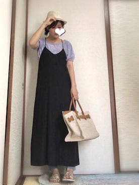 「OZOC（オゾック）のアイテム（かごバッグ）」を使った、あおさん（レディース・151cm）の秋コーディネート