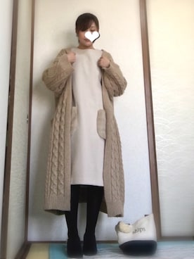 「アイテム（ブーティ）」を使った、あおさん（レディース・151cm）の冬コーディネート