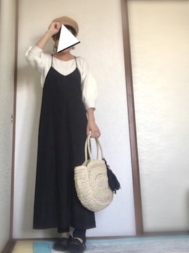 「サークルバッグ」｜「アイテム（スリッポン）」を使った、あおさん（レディース・151cm）の春コーディネート