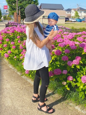 「fifth（フィフス）のアイテム（帽子）」を使った、らむさん（レディース・159cm）の夏コーディネート