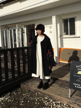 「my beautiful landlet（マイビューティフルランドレット）のアイテム（ワンピース/ドレス）」を使った、Nicoleさん（レディース・164cm）の冬コーディネート