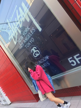 「Rodeo Crowns（ロデオクラウンズ）のアイテム（デニムジャケット）」を使った、nqnさん（レディース・157cm）の春コーディネート