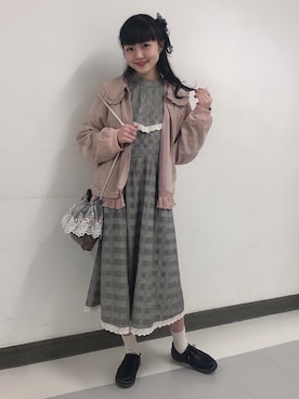 「RETRO GIRL（レトロガール）のアイテム（その他シューズ）」を使った、ちかうさ🐰さん（レディース・156cm）の秋コーディネート