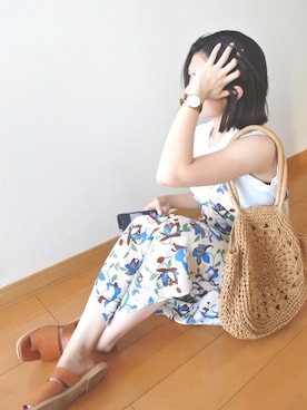 「EVOL(EVOL)」｜「アイテム（腕時計）」を使った、mocoさん（レディース・155cm）の夏コーディネート