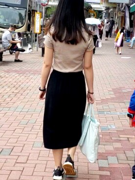 「6IXTY8IGHTのアイテム（トップス）」を使った、Mio Lamさん（レディース・160cm）の春コーディネート