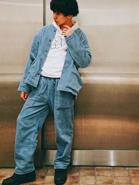 「JOURNAL STANDARD relume（ジャーナルスタンダード　レリューム）のアイテム（セットアップ）」を使った、hamyさん（メンズ・166cm）の春コーディネート