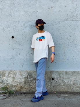 「HARE（ハレ）のアイテム（セットアップ）」を使った、hamyさん（メンズ・166cm）の夏コーディネート