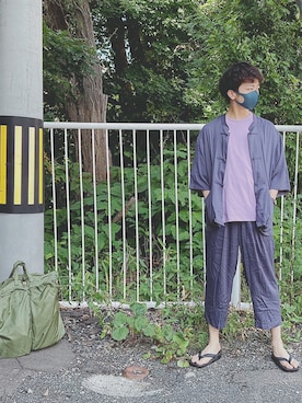 「JOURNAL STANDARD（ジャーナルスタンダード）のアイテム（セットアップ）」を使った、hamyさん（メンズ・166cm）の夏コーディネート