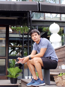 「TOPMAN（トップマン）のアイテム（その他パンツ）」を使った、titletosさん（メンズ・173cm）の夏コーディネート