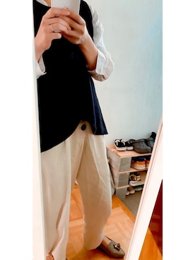 「アイテム（チノパンツ）」を使った、きょう(150cm)さん（レディース・147cm）の冬コーディネート