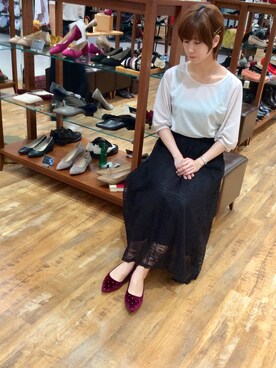 「AMERICAN HOLIC（アメリカンホリック）の・レースロングプリーツスカート（スカート）」を使った、ORientalTRaffic 五反田東急スクエア店さん（レディース・158cm）の夏コーディネート