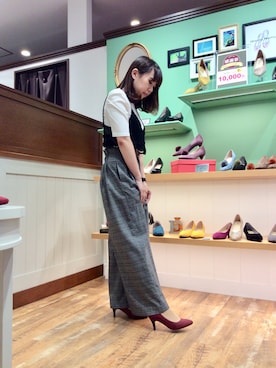 「AZUL by moussy（アズールバイマウジー）のアイテム（その他パンツ）」を使った、ORientalTRaffic 五反田東急スクエア店さん（レディース・158cm）の夏コーディネート