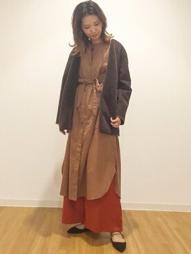 Ships シップス の コーデュロイ羽織ワンピース ワンピース Wear