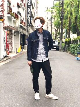「スウエットパンツ」｜「アイテム（財布/小物）」を使った、ほさほささん（メンズ・168cm）の春コーディネート